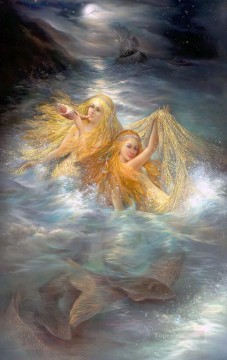 Sirenas Fantasía Pinturas al óleo